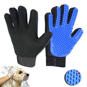 Generic Pet Grooming Glove, Blue - Perfect for Dog, Cat, Rabbit with fur (short and long), Multi-role Bathing, Massaging, Grooming, Shedding