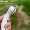 grSelf Cleaning Grooming Rake Brush for Shedding Gently Removes Loose Undercoat Mats Tangled Deshedding Grooming Tool for Dogs Cats Extra Wide (Blue)