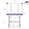Large Grooming Table for Pet Dog and Cat with Adjustable Arm and Clamps Large Heavy Duty Animal grooming table, 42''/Blue
