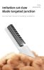Pet Grooming Comb Thinning   Detangling Brush with Cat-Claw Inspired Blades   Safe Dematting Tool for Long-Haired Cats/Dogs, Ergonomic Grip