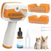 Pet Steam Brush for Dogs & Cats,5-in-1 Self-Cleaning Dog Steam Brush with 3 Swap-in Heads (Grooming, Dematting, Deshedding)