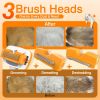 Pet Steam Brush for Dogs & Cats,5-in-1 Self-Cleaning Dog Steam Brush with 3 Swap-in Heads (Grooming, Dematting, Deshedding)